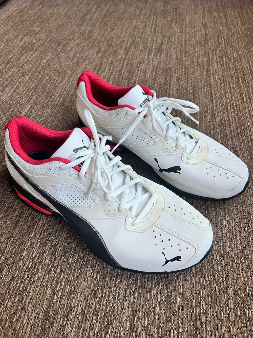 PUMA Tazon 6 FM Men’s Size 11 White Black Red Sneakers